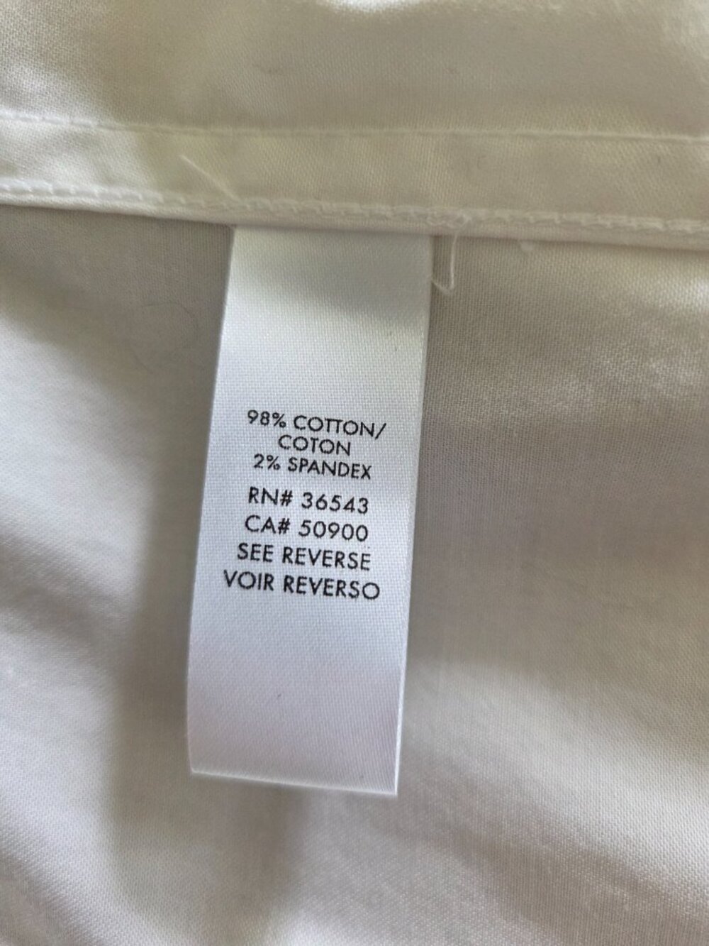 Calvin Klein Fitted Sheen Off White Blouse with Tags - Picture 10 of 12
